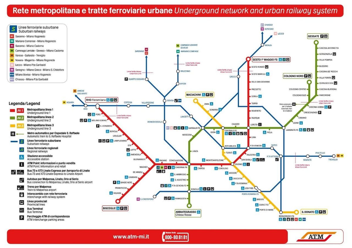 แผนที่ของมิลานรถบัสอง 73 เป็นเลขเส้นทาง