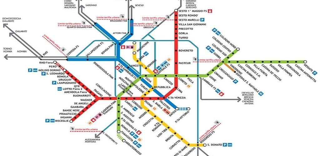 สอดท่อนแผนที่ milano