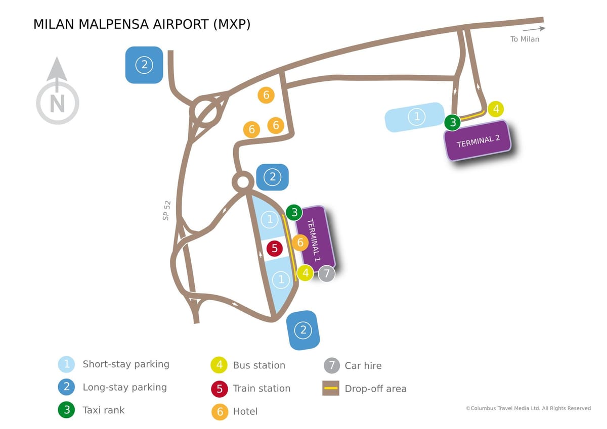 มิลาน malpensa เทอร์มินัล 1 บนแผนที่