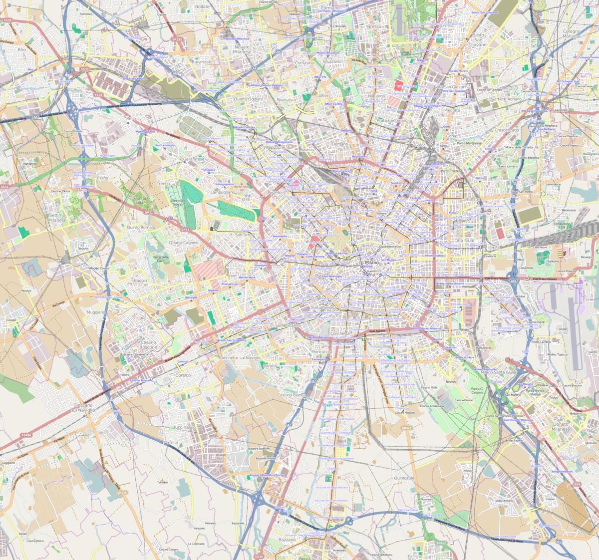 แผนที่ของ milano rogoredo ที่สถานีรถไฟ