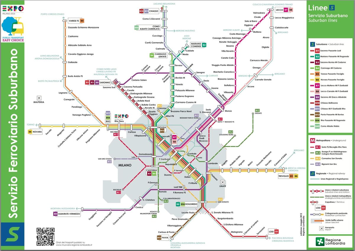 แผนที่ของ trenord