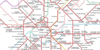 ถรางแผนที่มิลาน