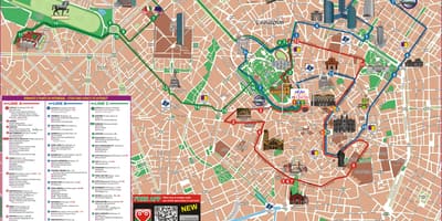 แผนที่ของมิลานเส้นทางรถบัส