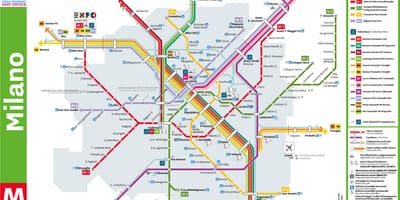Milano รถบนแผนที่