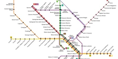 มิลานชานเมือง railway แผนที่