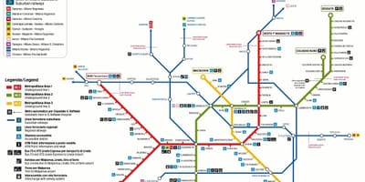 มิลานขนส่งแผนที่