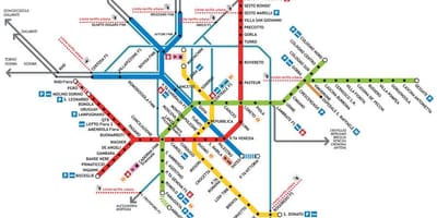 Milano นแผนที่สอดท่อ