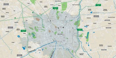 แผนที่ของมิลาน canals 