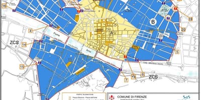 แผนที่ของมิลาน ztl เขต